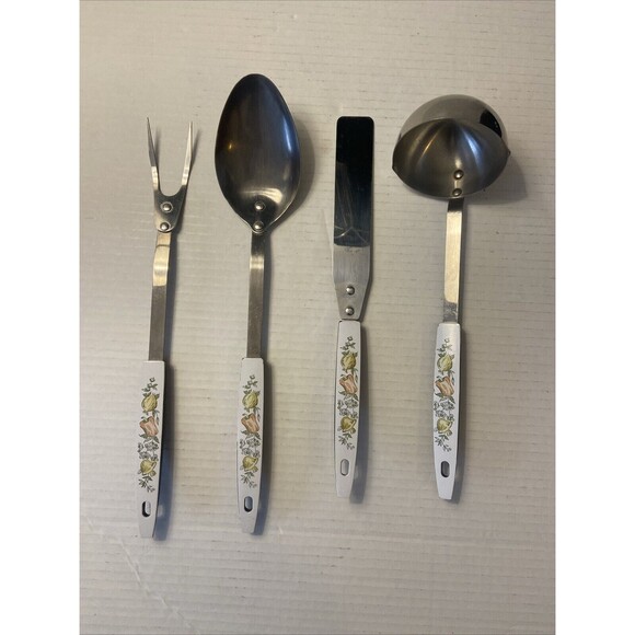 Very Rare Corelle Spice Of Life Cooking Utensils 4 Pieces Set. EUC - Picture 1 of 7